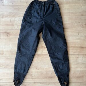Vintage White Stag Black Ski Pants Womens Size 10 Stirrups Insulated Snow Winter